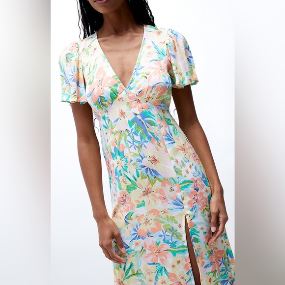 🩵🏝️Billabong Floral ☀️Jet Set Midi Dress - Picture 11 of 13